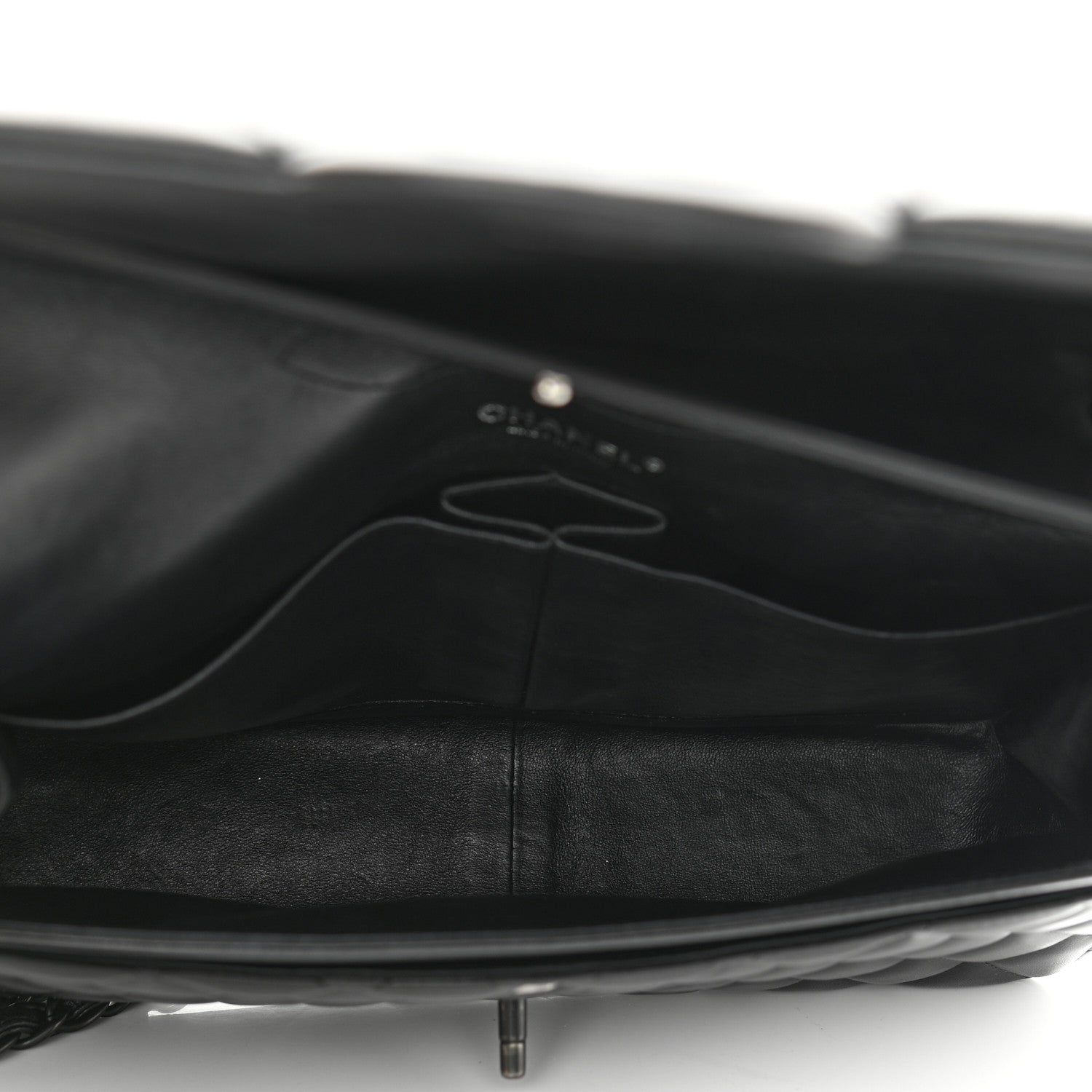 Chanel Lambskin Quilted Jumbo Double Flap So Black 5 of 12