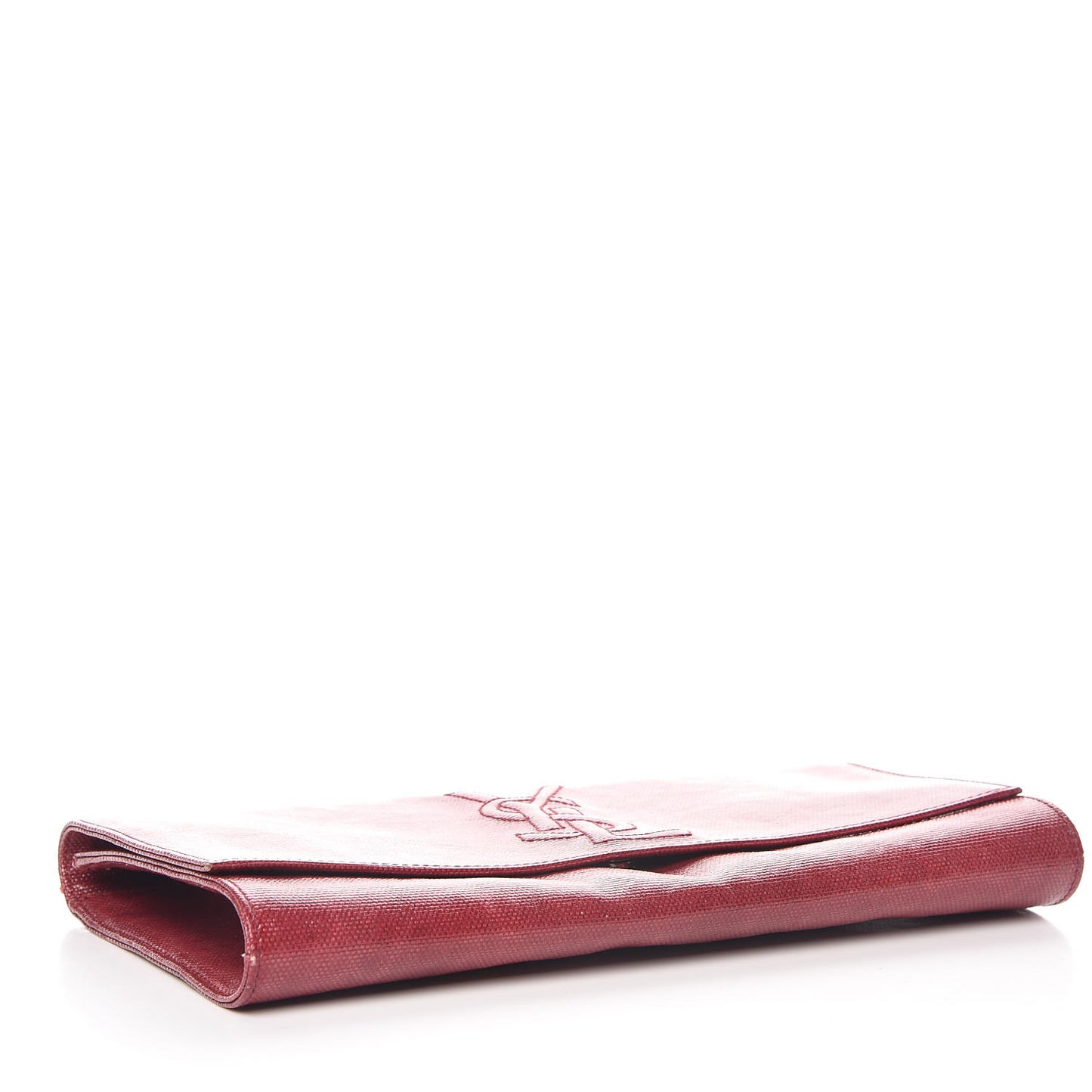 Coated Linen Large Belle De Jour Clutch Palissandre