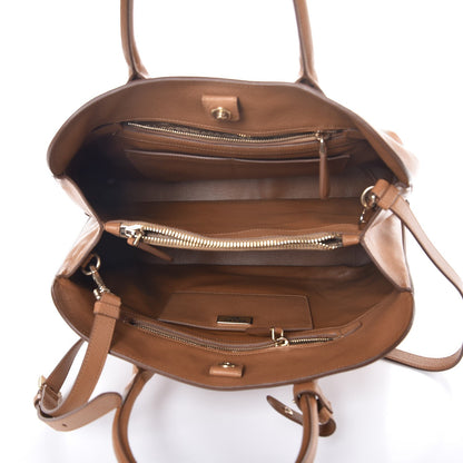 Prada Saffiano Cuir Open Promenade Tote Caramel 6 of 9