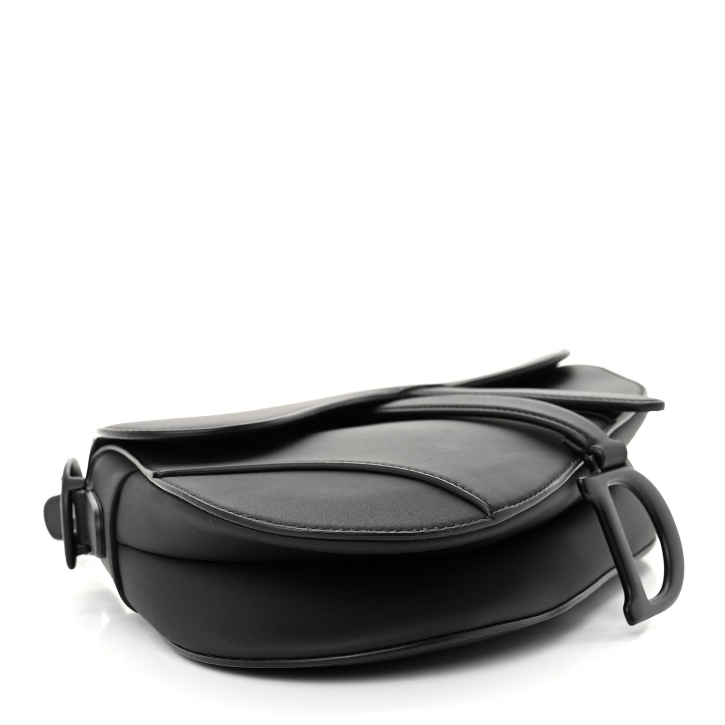 Ultra Matte Calfskin Saddle Bag Black