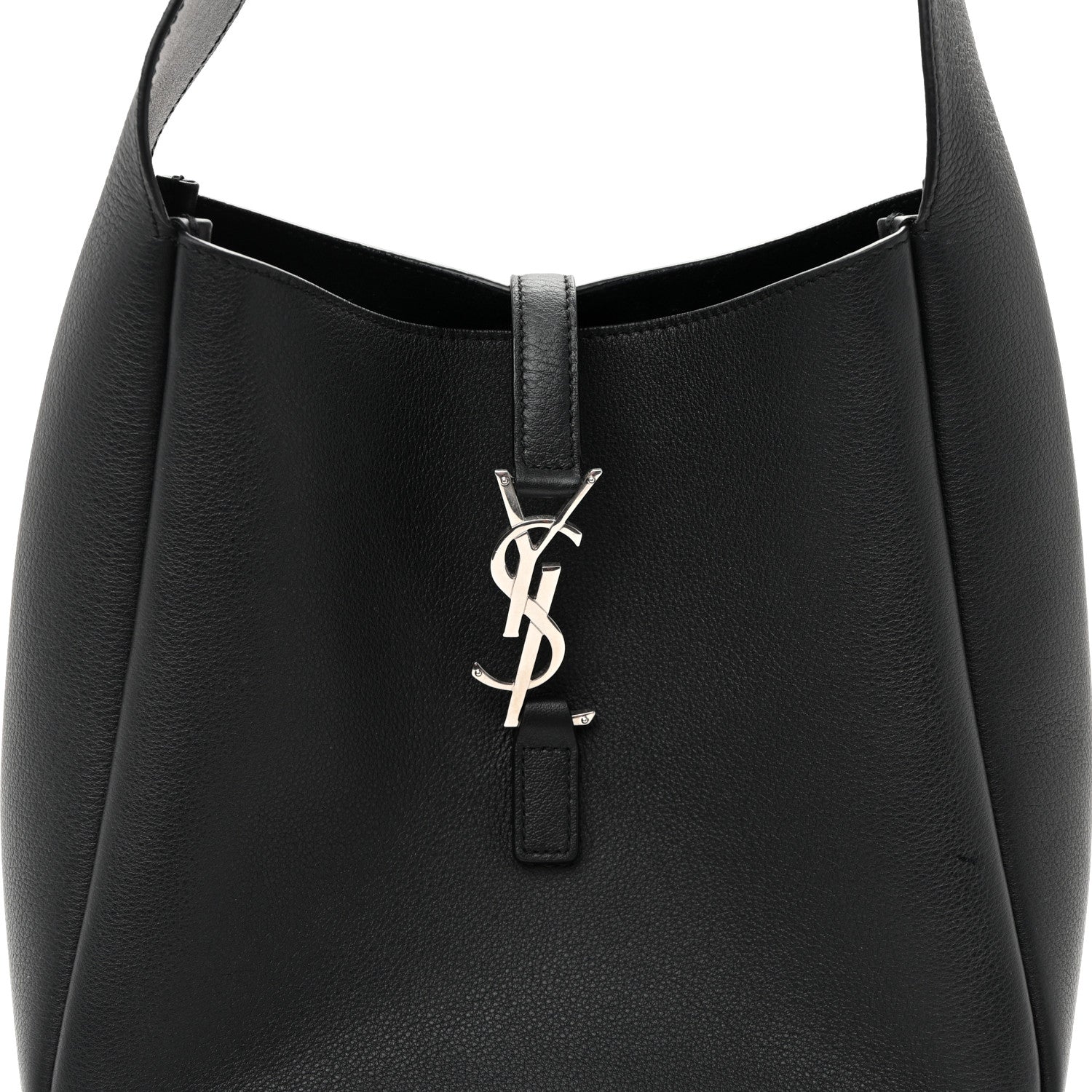 Saint Laurent Smooth Calfskin Small Le 5 A 7 Soft Hobo Black 7 of 10