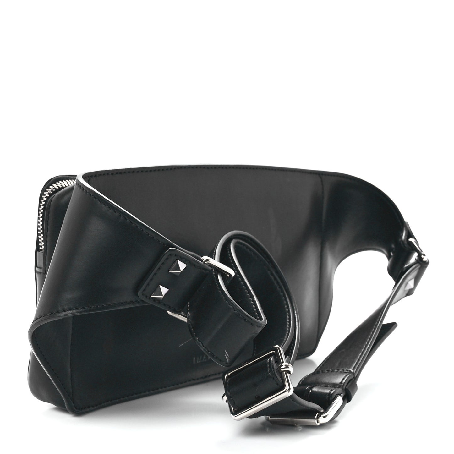 Calfskin VLTN Belt Bag Black White