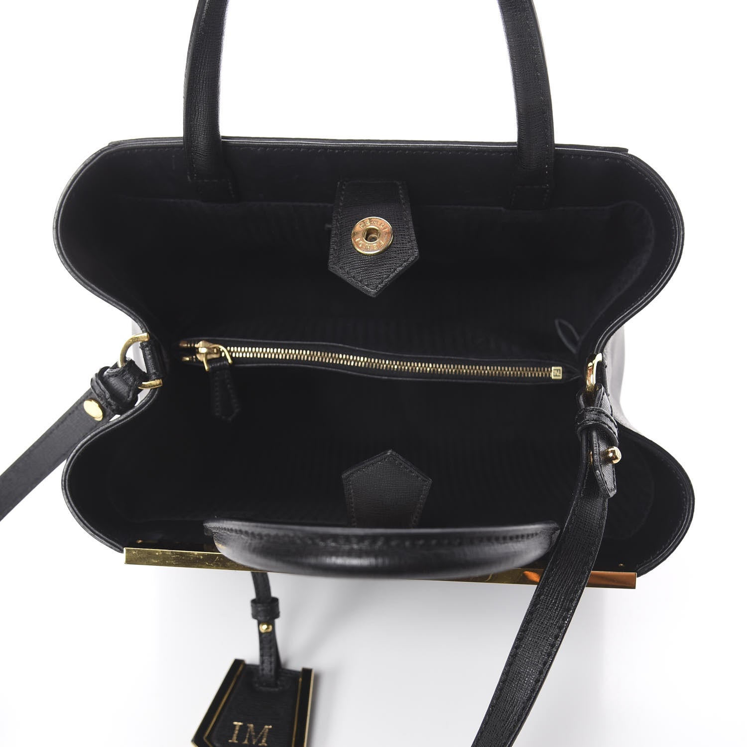 Fendi Vitello Elite Petite 2Jours Tote Black 4 of 8