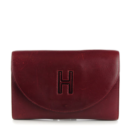 Hermes Box Gaine Clutch Rouge H 1 of 15