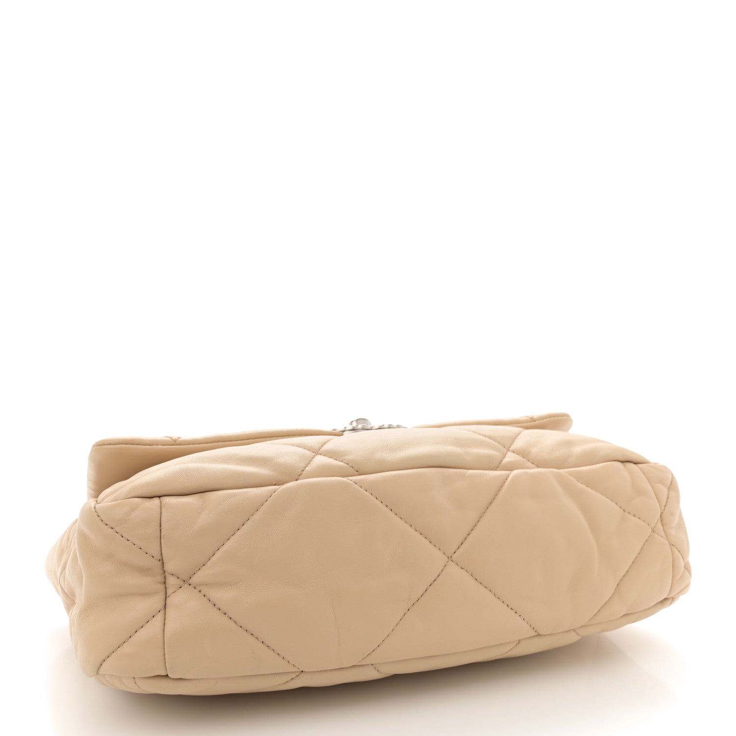 Chanel Goatskin Quilted Large Chanel 19 Flap Light Beige 4 of 12