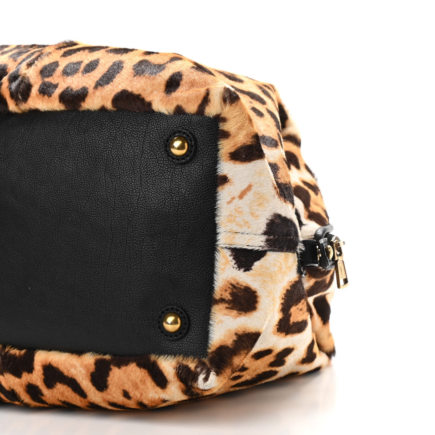 Saint Laurent Pony Hair Leopard Print Tote Black 10 of 15