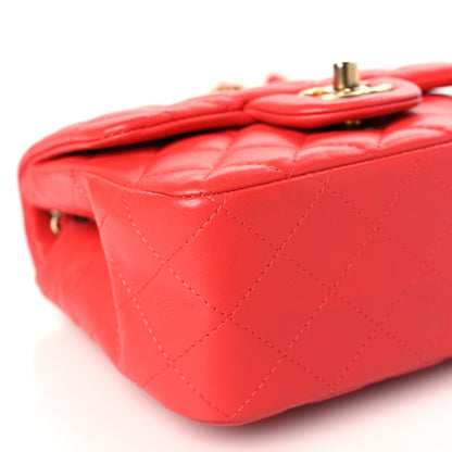 Chanel Lambskin Quilted Mini Square Flap Red 8 of 9