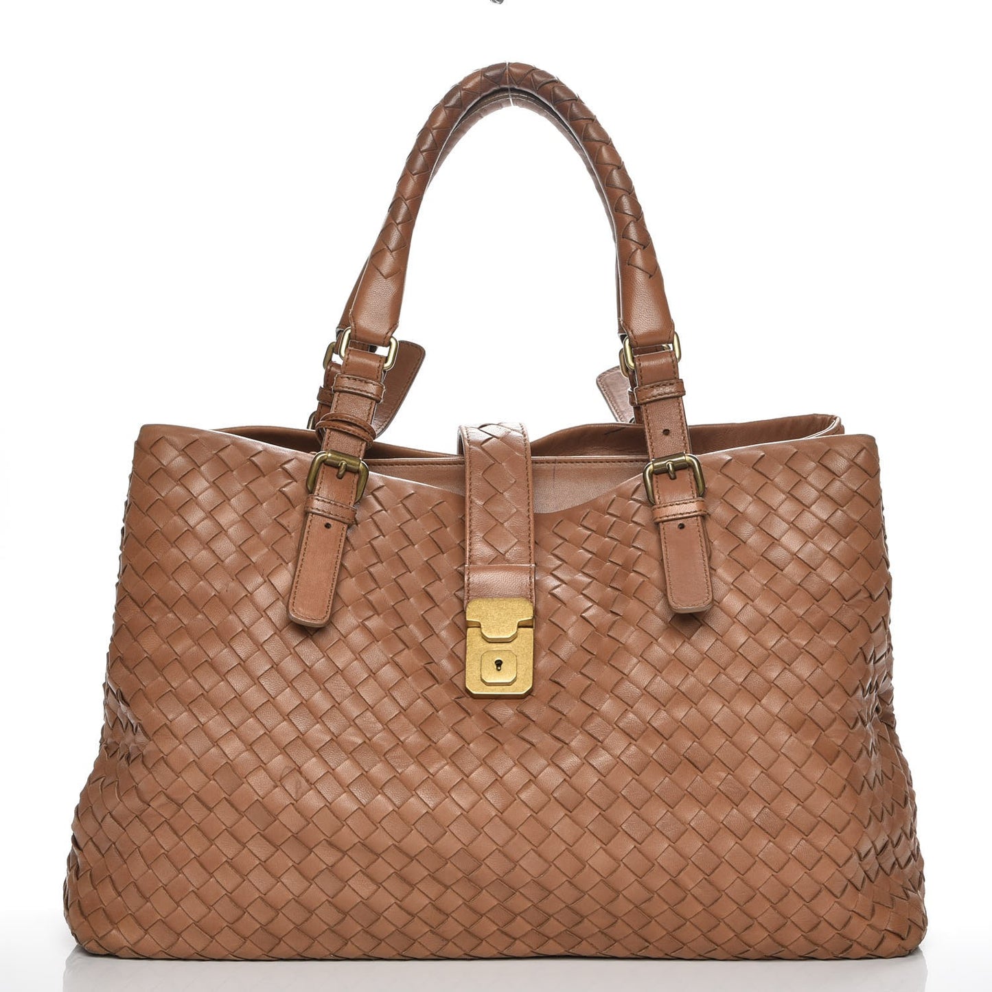 Nappa Intrecciato Medium Roma Tote Noce