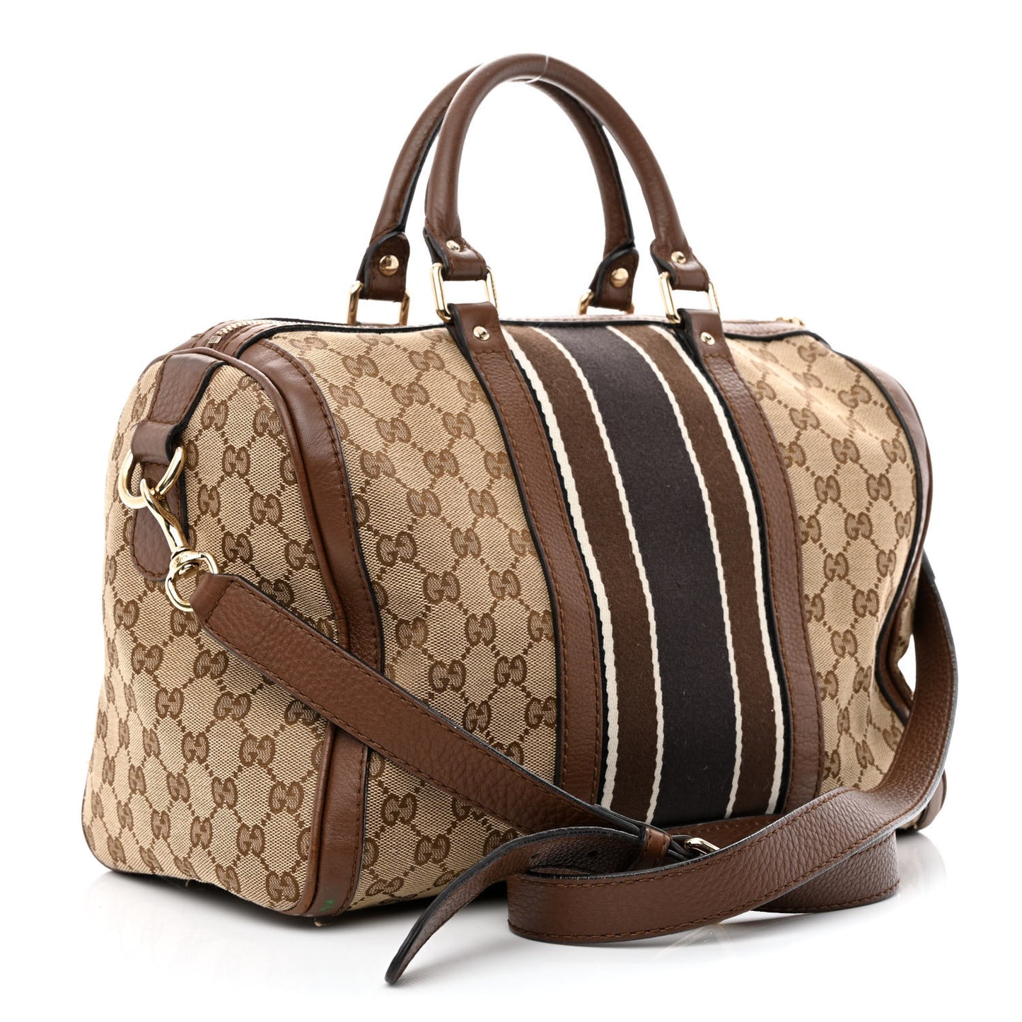 Monogram Web Medium Boston Dark Brown