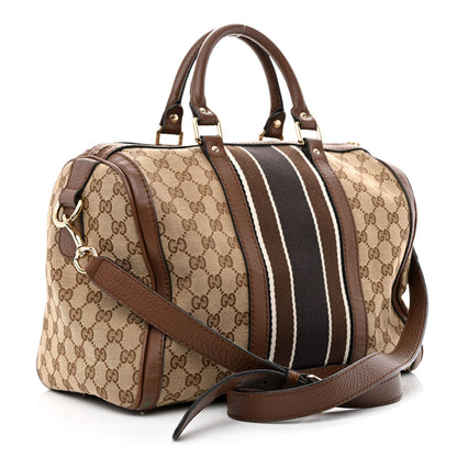 Gucci Monogram Web Medium Boston Dark Brown 3 of 19