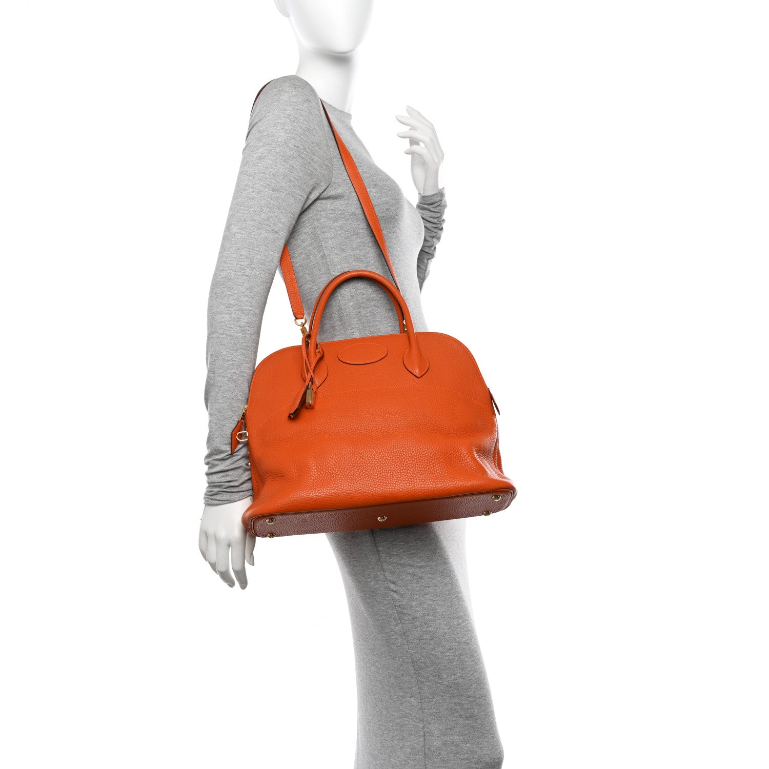 Hermes Taurillon Clemence Bolide 35 Orange 2 of 15