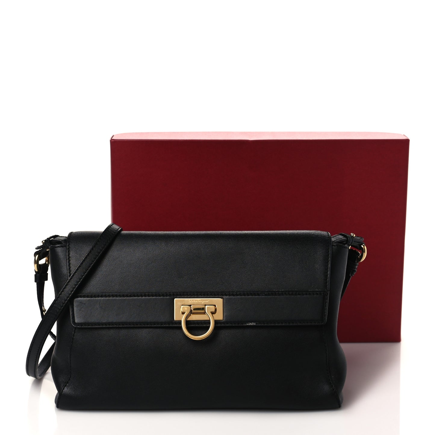 Calfskin Abbey Crossbody Black