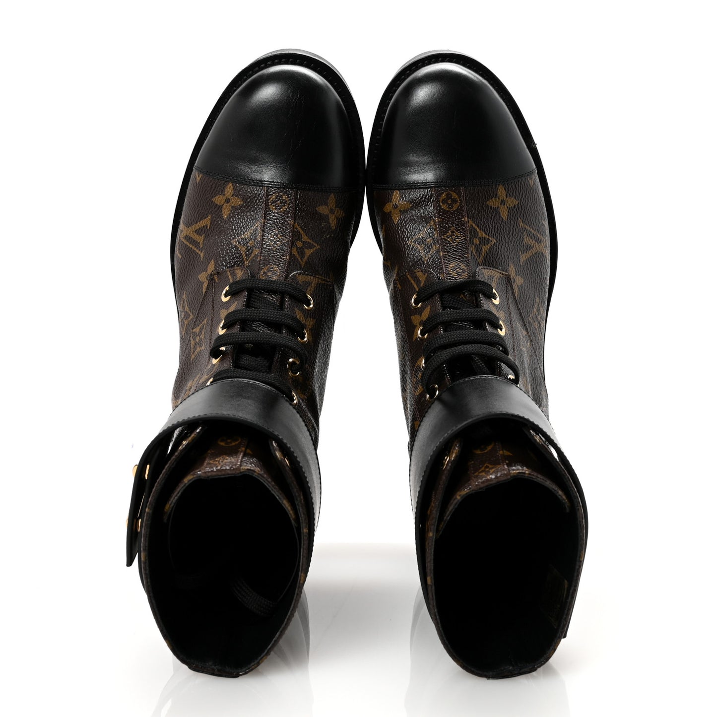 Calfskin Monogram Wonderland Flat Ranger Boots 39.5 Black