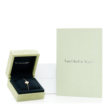 Van Cleef & Arpels 18K Yellow Gold Mother of Pearl Sweet Alhambra Bracelet 5 of 5