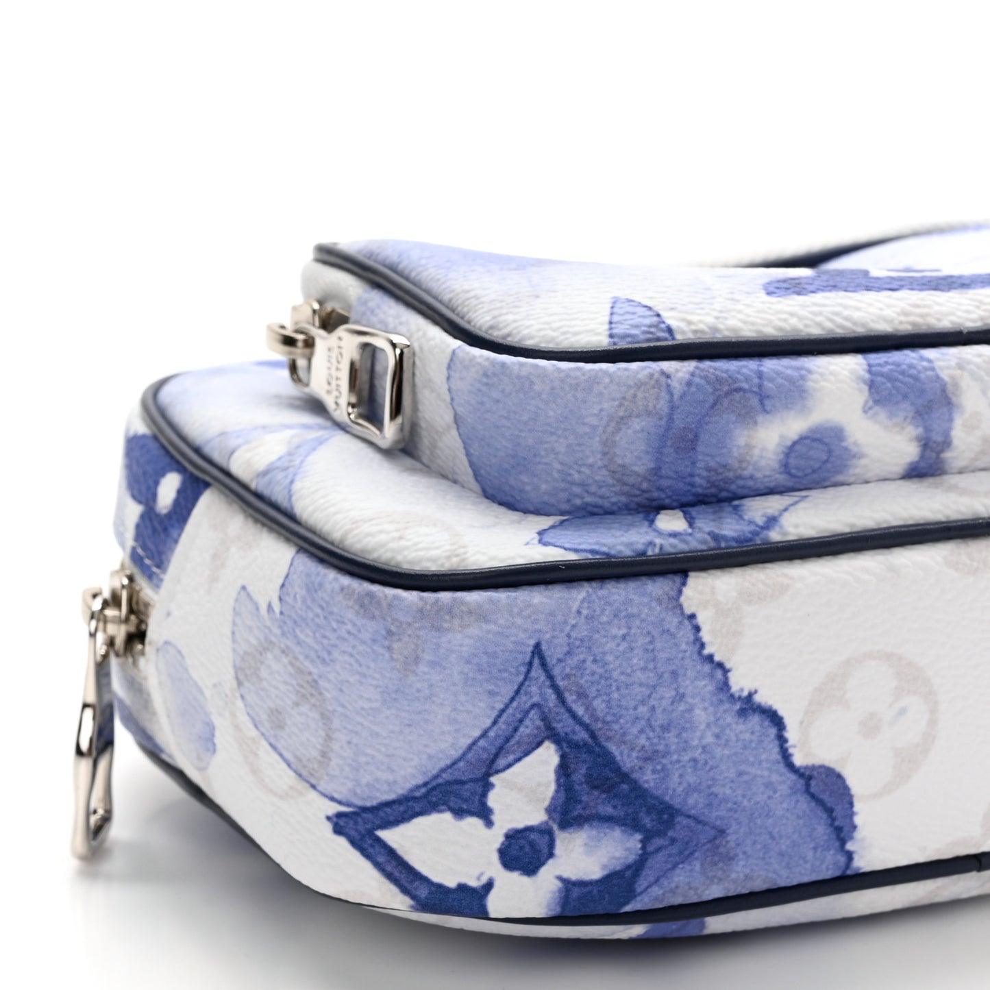 Monogram Watercolor Outdoor Pouch Blue