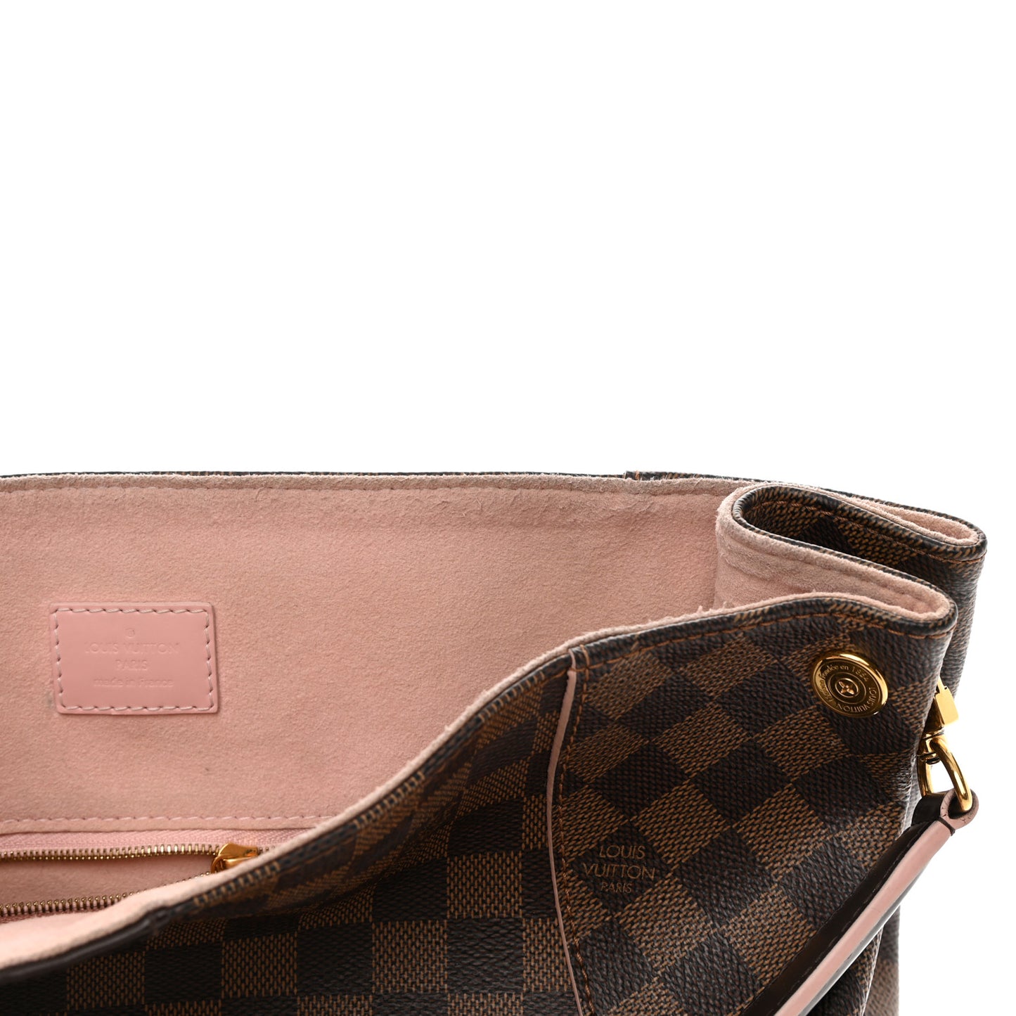 Damier Ebene Caissa Hobo Rose Ballerine