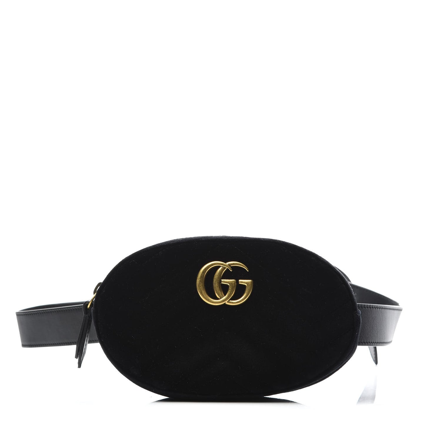 Velvet Matelasse GG Marmont Belt Bag 95 38 Black