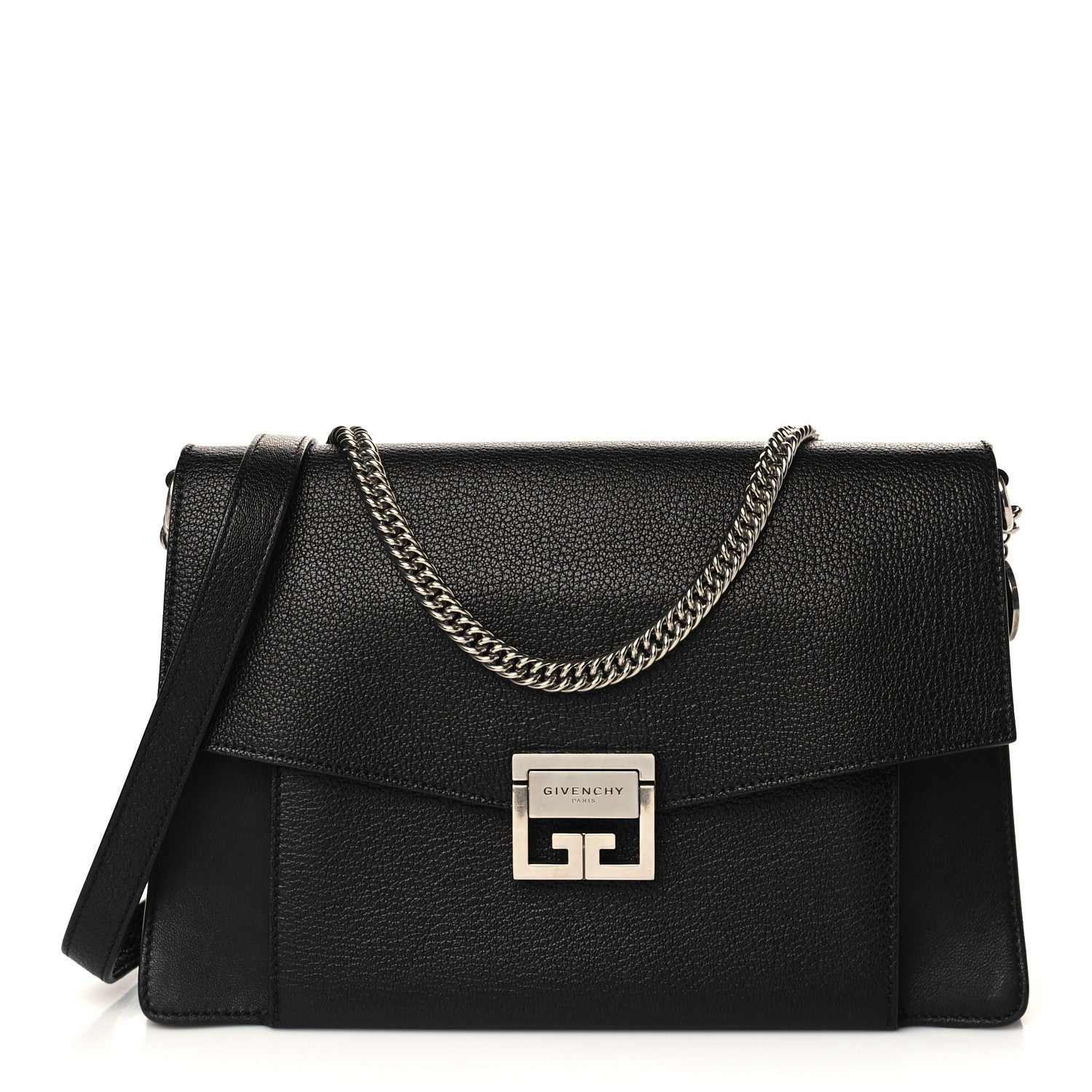 Givenchy Sugar Goatskin Medium GV3 Shoulder Bag Black 1 of 7