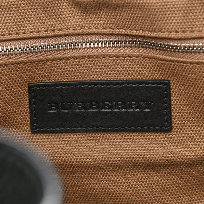 Burberry Grainy Calfskin House Check Medium Maidstone Black 8 of 10