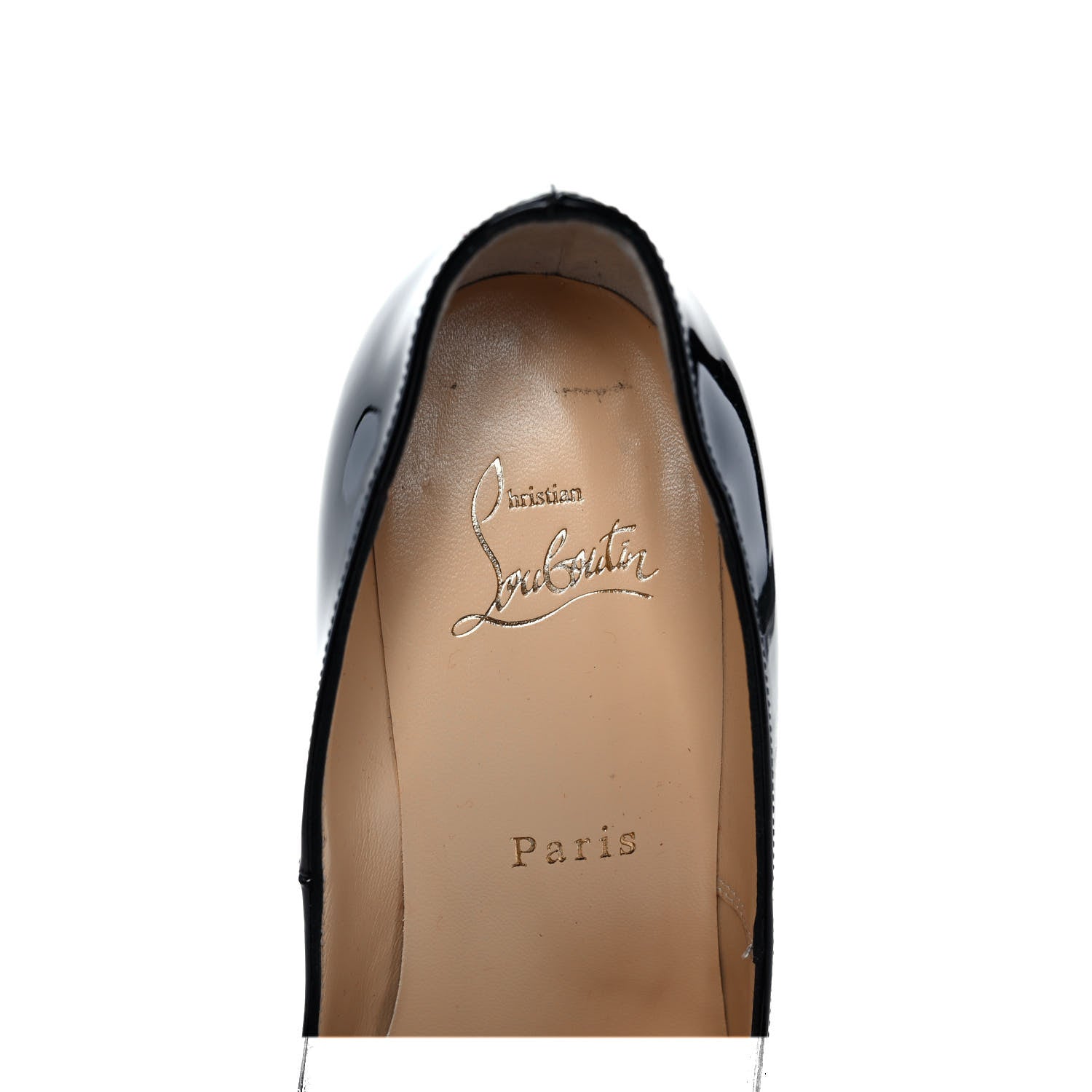 Christian Louboutin Patent New Very Prive 120 Pumps 37 Black Red 7 of 8