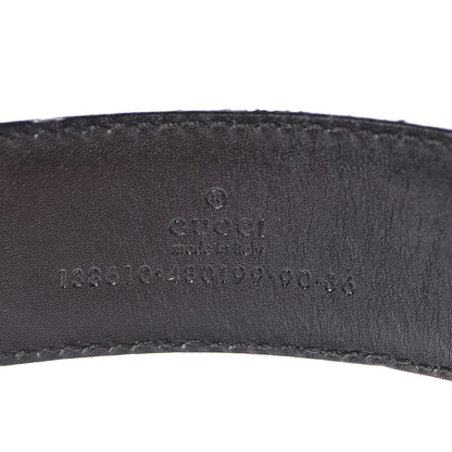 Gucci Calfskin Web Interlocking G Belt 90 36 Black 3 of 5