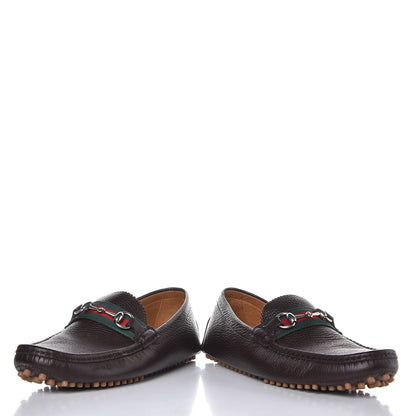 Gucci Calfskin Web Mens Horsebit Driver Loafers 9.5 Cocoa 13 of 13