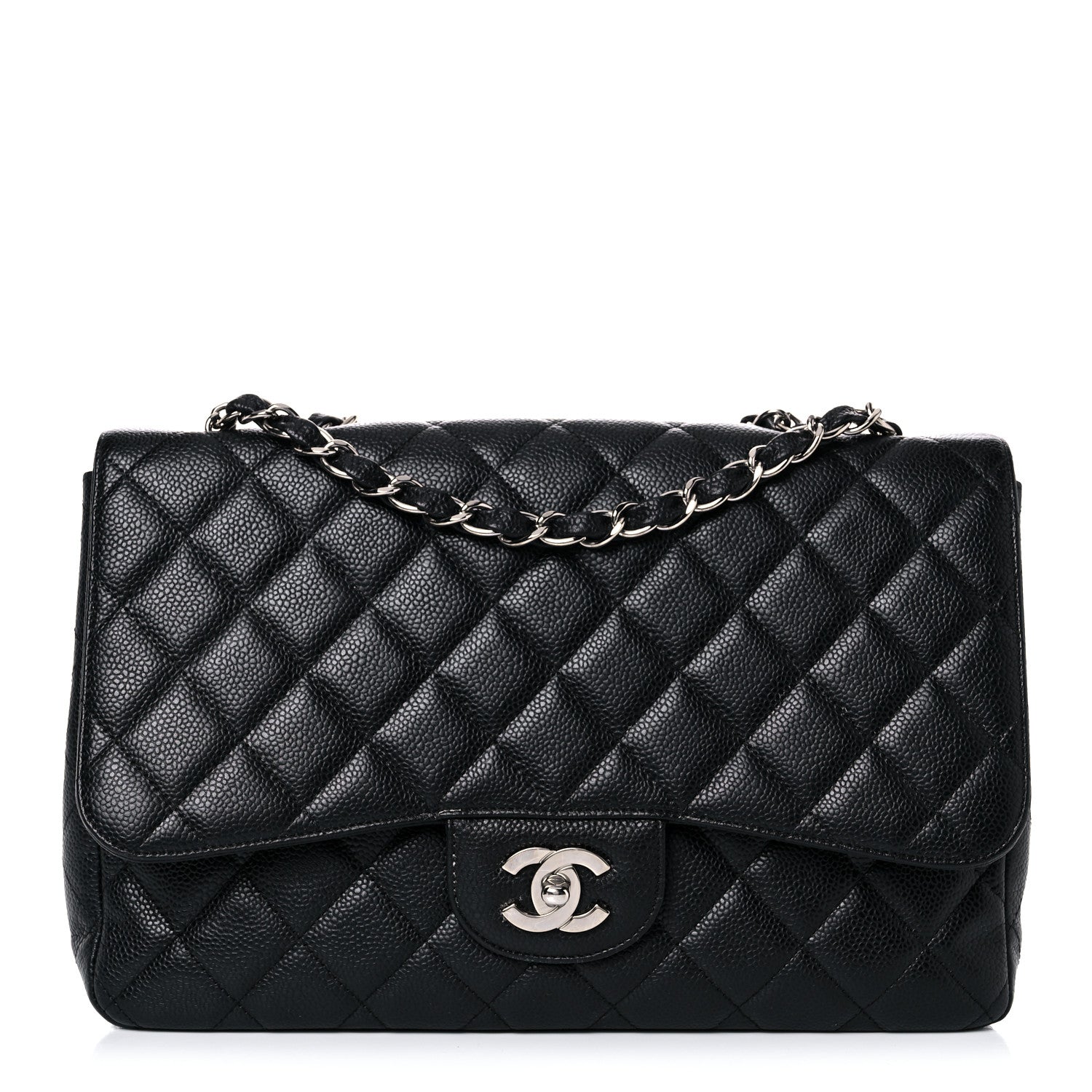 Chanel Caviar Quilted Jumbo Single Flap Black 1 of 22