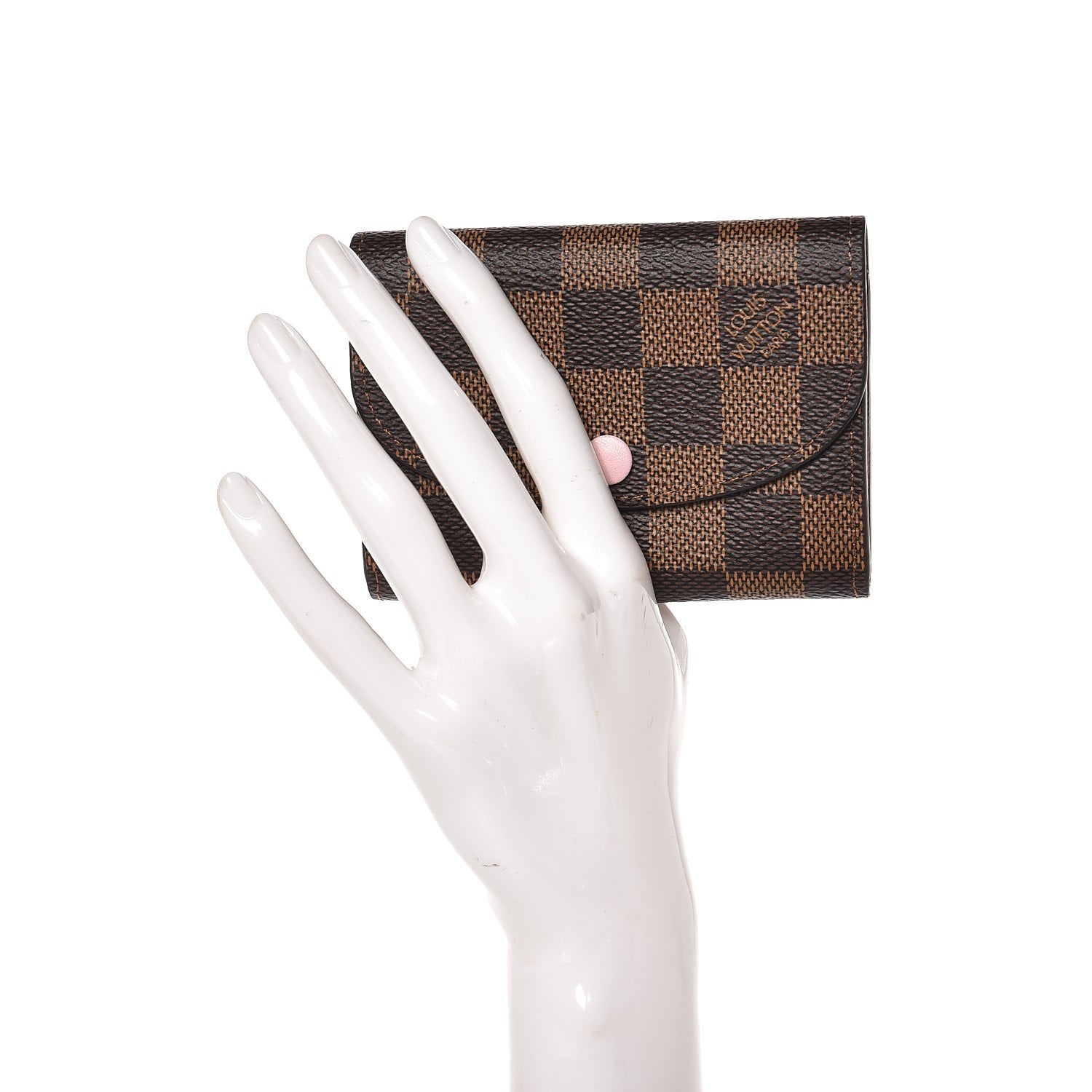 Louis Vuitton Damier Ebene Rosalie Coin Purse Rose Ballerine 2 of 7