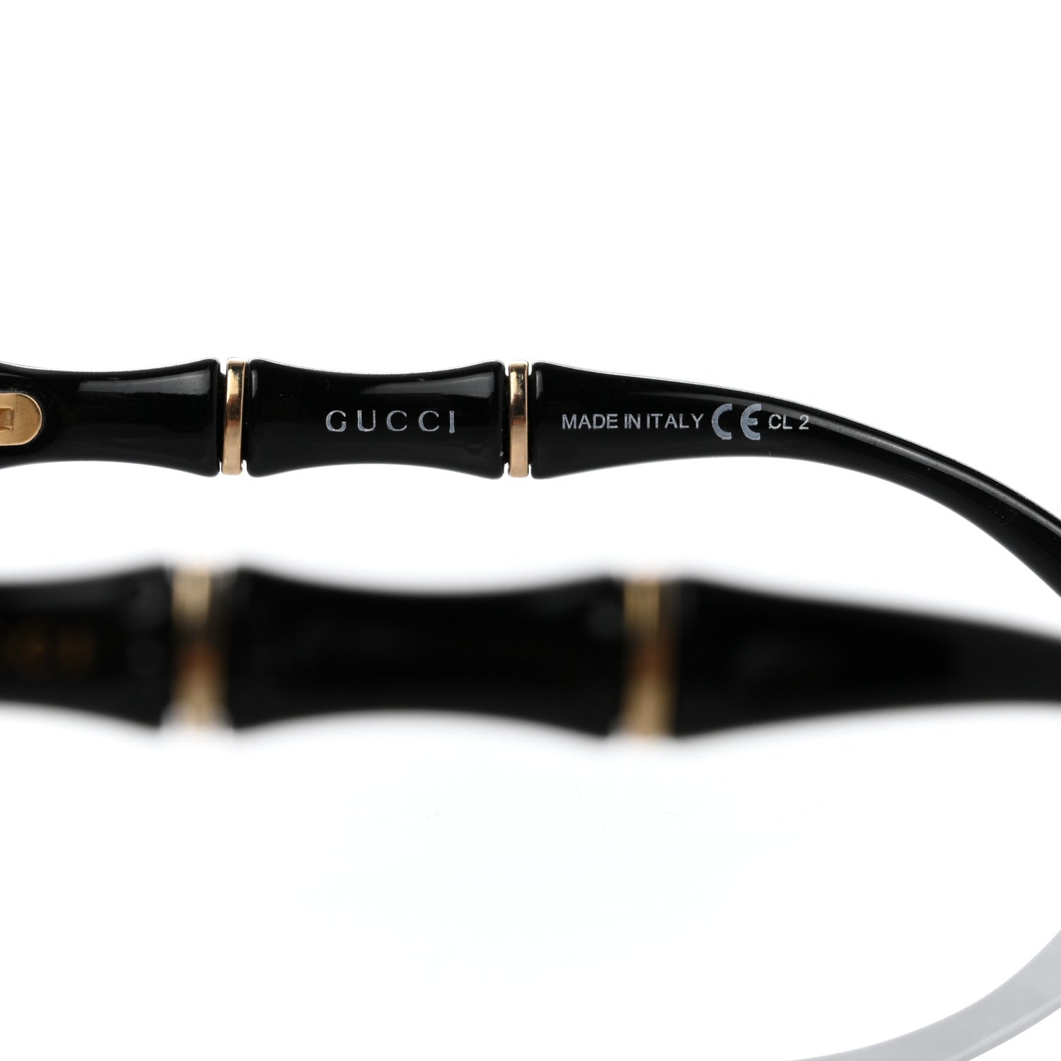 Gucci Oversized Oval Bamboo Sunglasses 3509/S Black 6 of 8