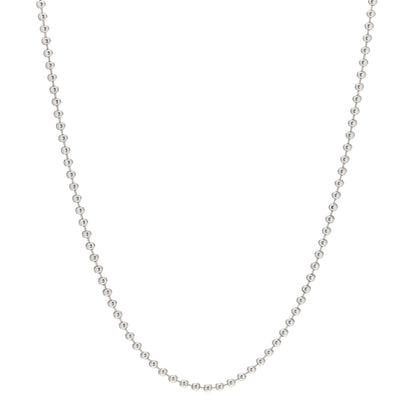 Tiffany Sterling Silver 3mm Bead Chain Necklace 18" 1 of 4