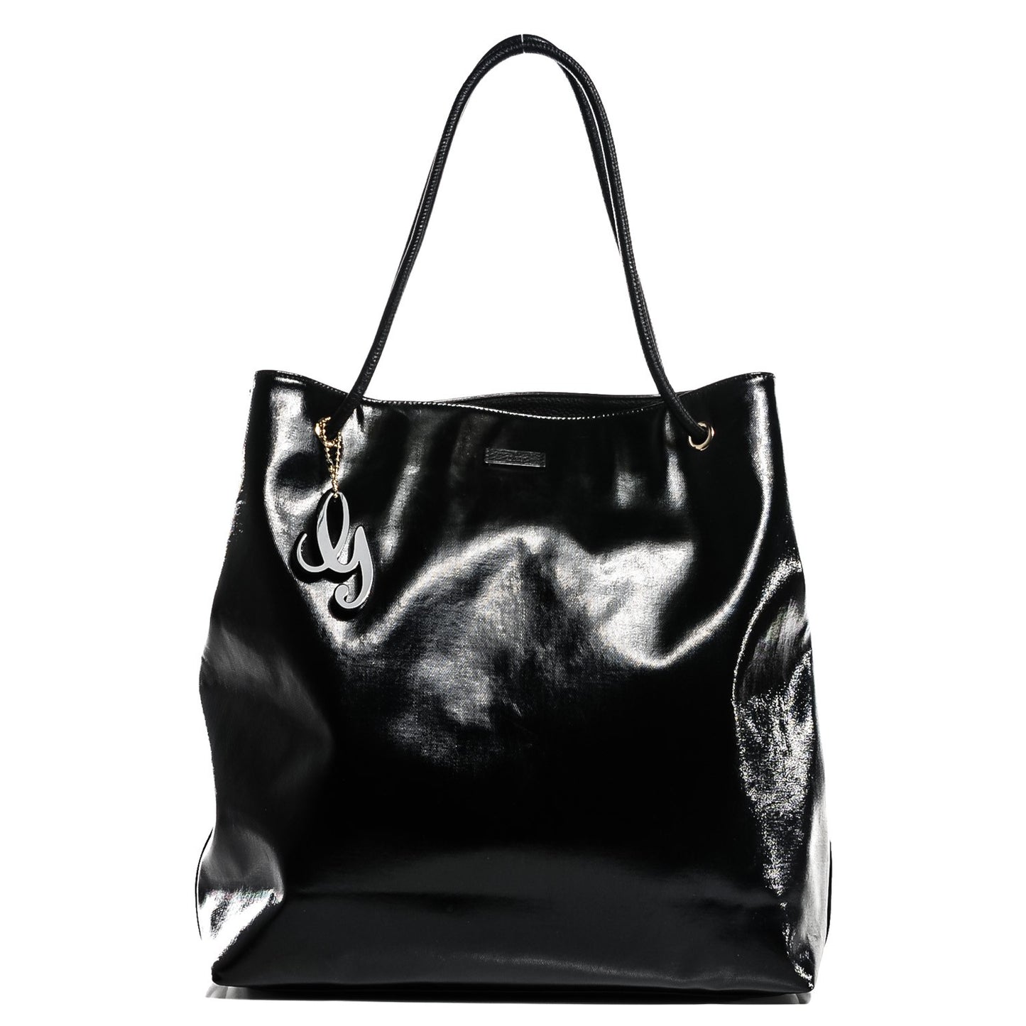 Coated Canvas Large Gifford Tote Black