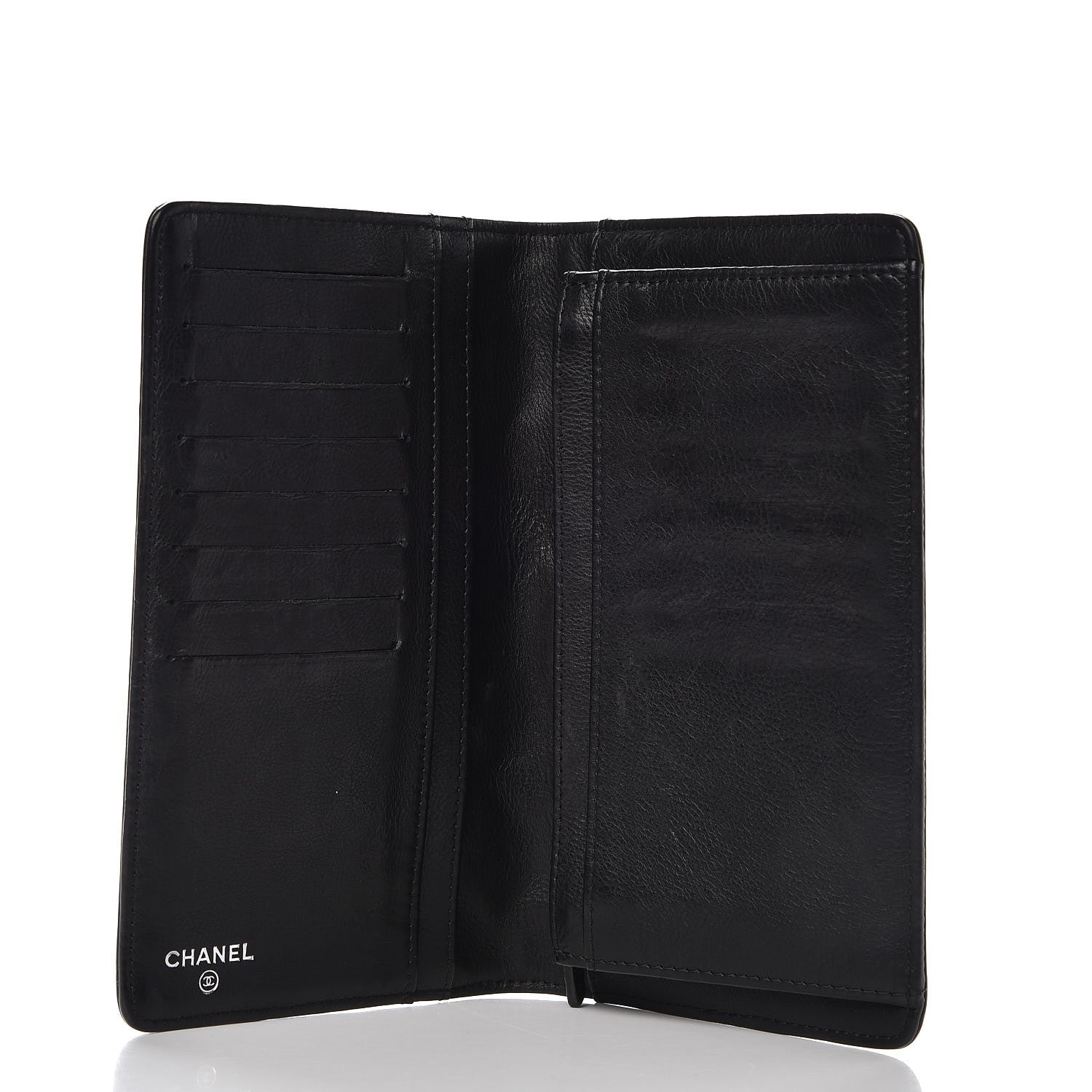 Chanel Calfskin Quilted Lucky Symbols Flap Wallet Black 5 of 9