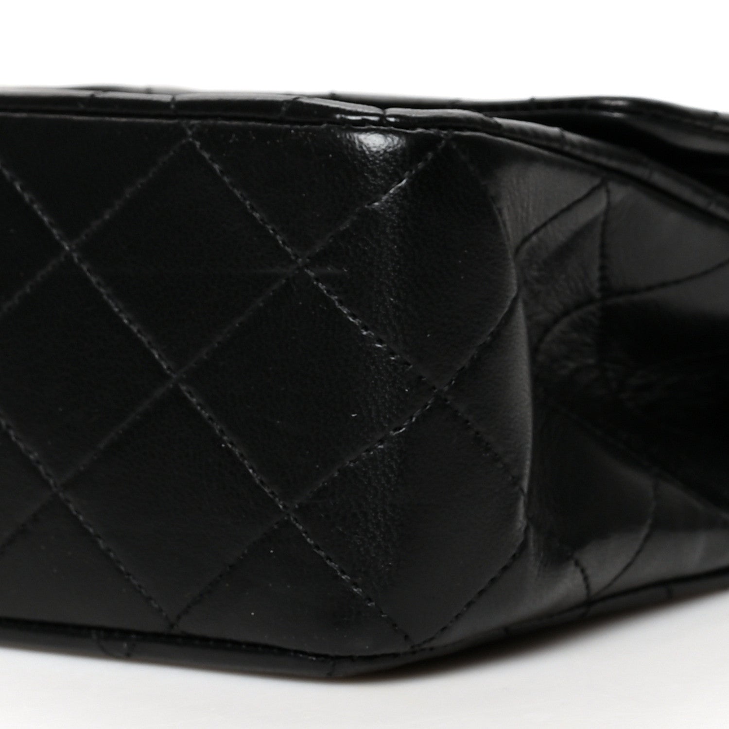 Chanel Lambskin Quilted Medium Double Flap Black 10 of 10