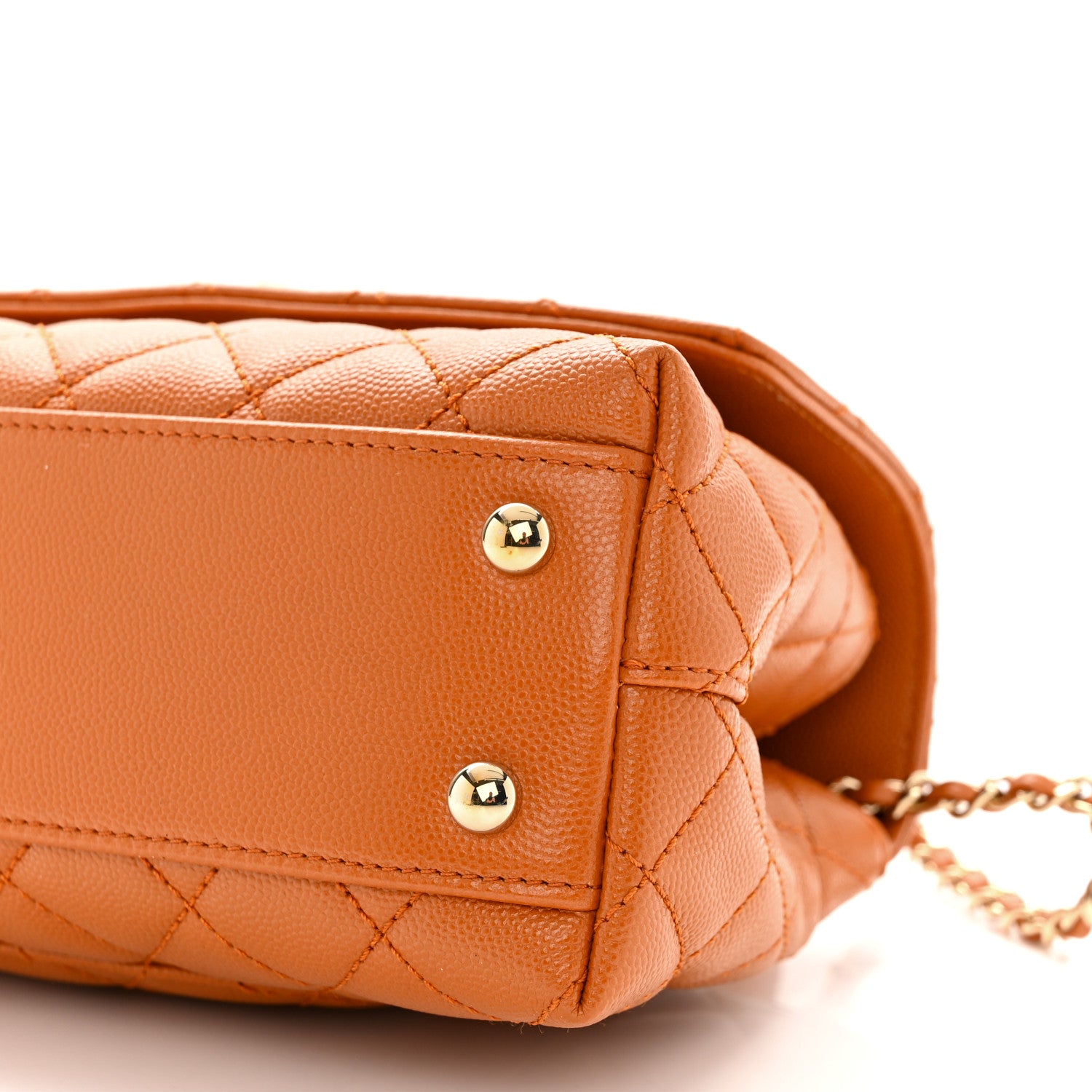 Chanel Caviar Quilted Mini Coco Handle Flap Brown 10 of 10