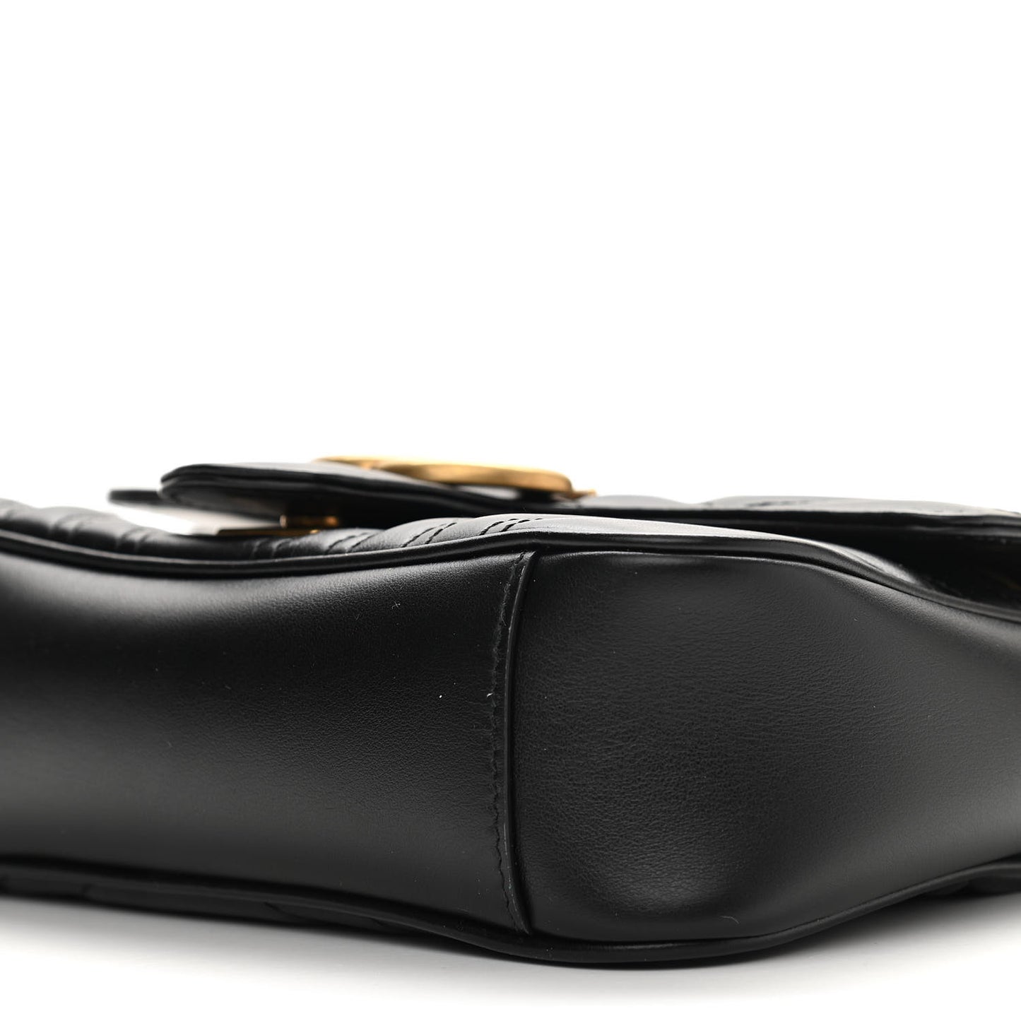 Calfskin Matelasse Mini GG Marmont Shoulder Bag Black