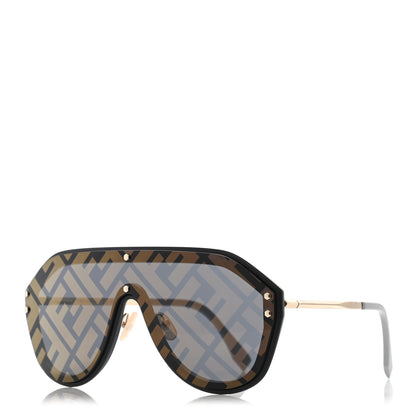 Fendi FF Fabulous Shield Sunglasses FF M0039/G/S Black 1 of 6