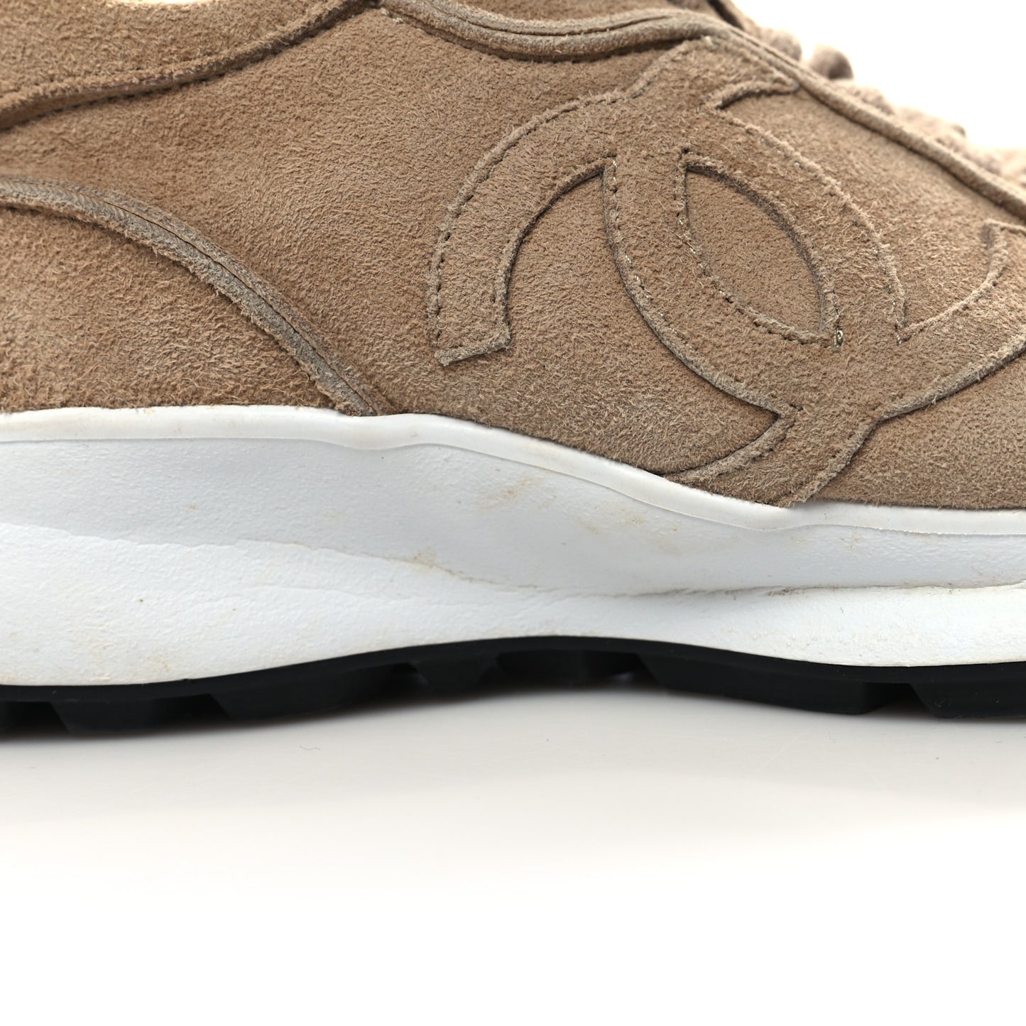 Suede Goatskin CC Sneakers 37.5 Dark Beige