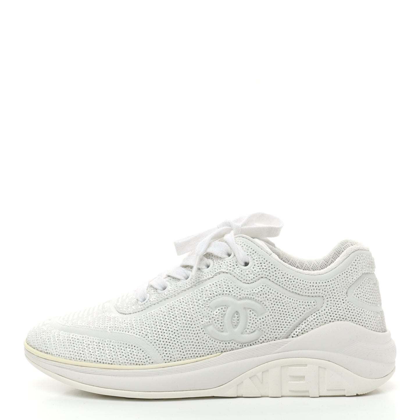 Sequin CC Sneakers 35.5 White