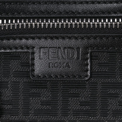 Fendi Recycled Fabric Jacquard Vitello Astro Micro FF Mini Trolley Bag Asfalto Black 9 of 11