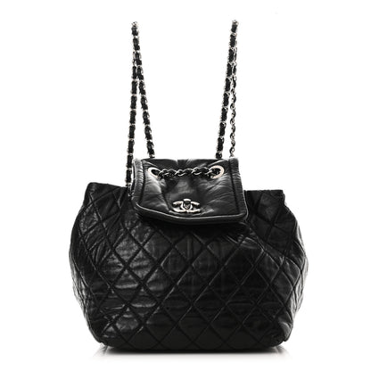 Chanel Glazed Calfskin Quilted Beijing Backpack Black 1 of 10