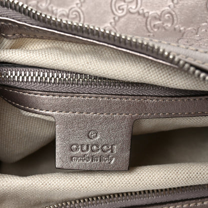 Gucci Metallic Guccissima Medium GG Twins Hobo Mauve 6 of 10