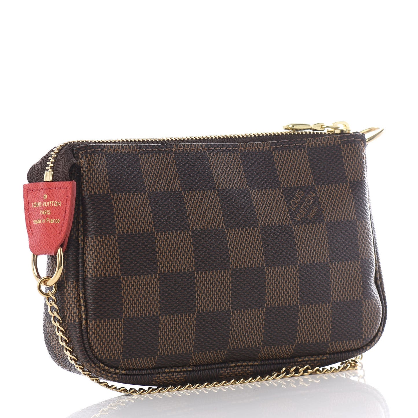 Damier Ebene 2019 Christmas Animation Mini Pochette Accessories Red