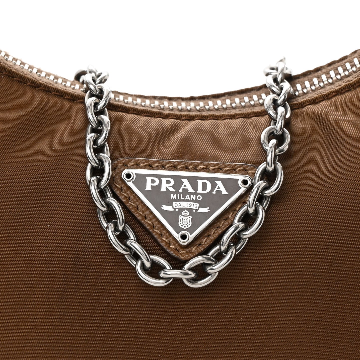 Tessuto Nylon Saffiano Re-Edition 2005 Shoulder Bag Cacao