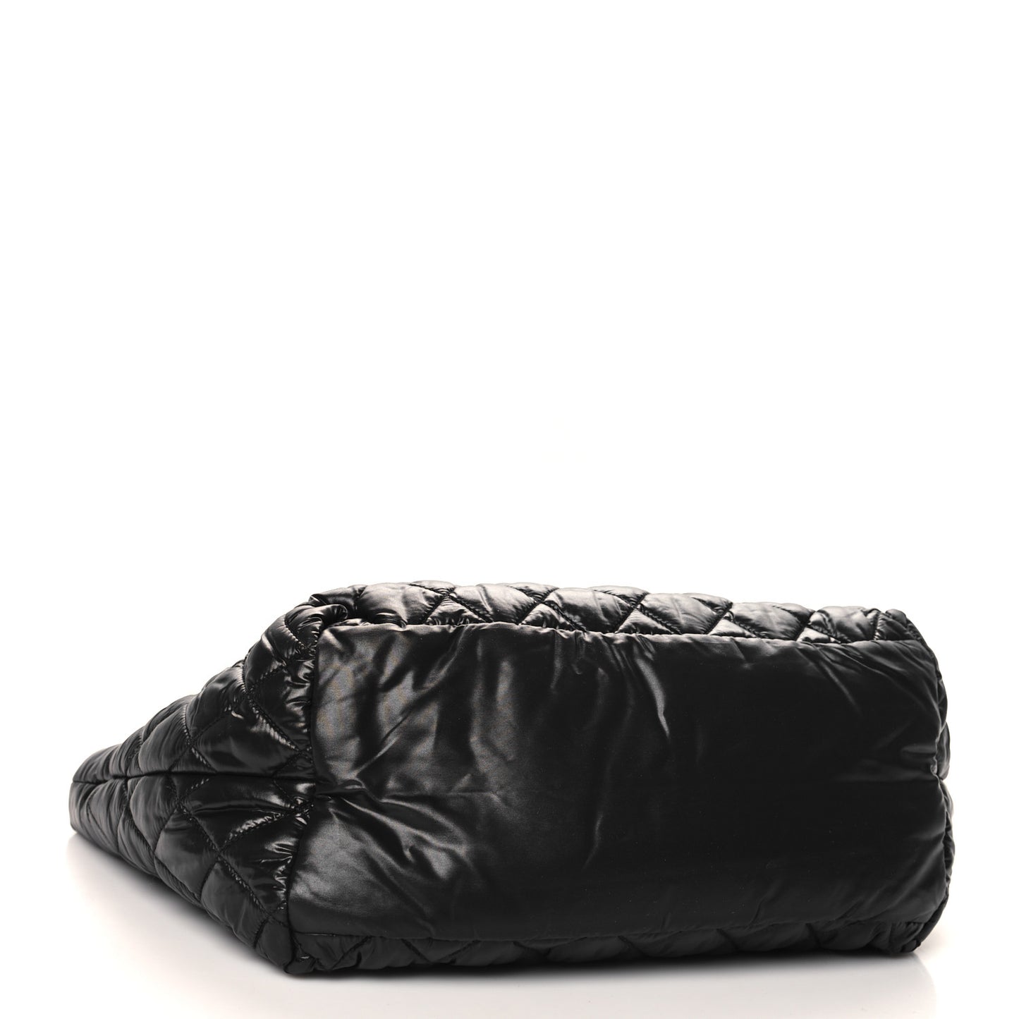 Nylon Quilted Small Coco Cocoon Tote Black