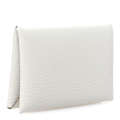 Hermes Chevre Mysore Calvi Card Case Gris Perle 3 of 8