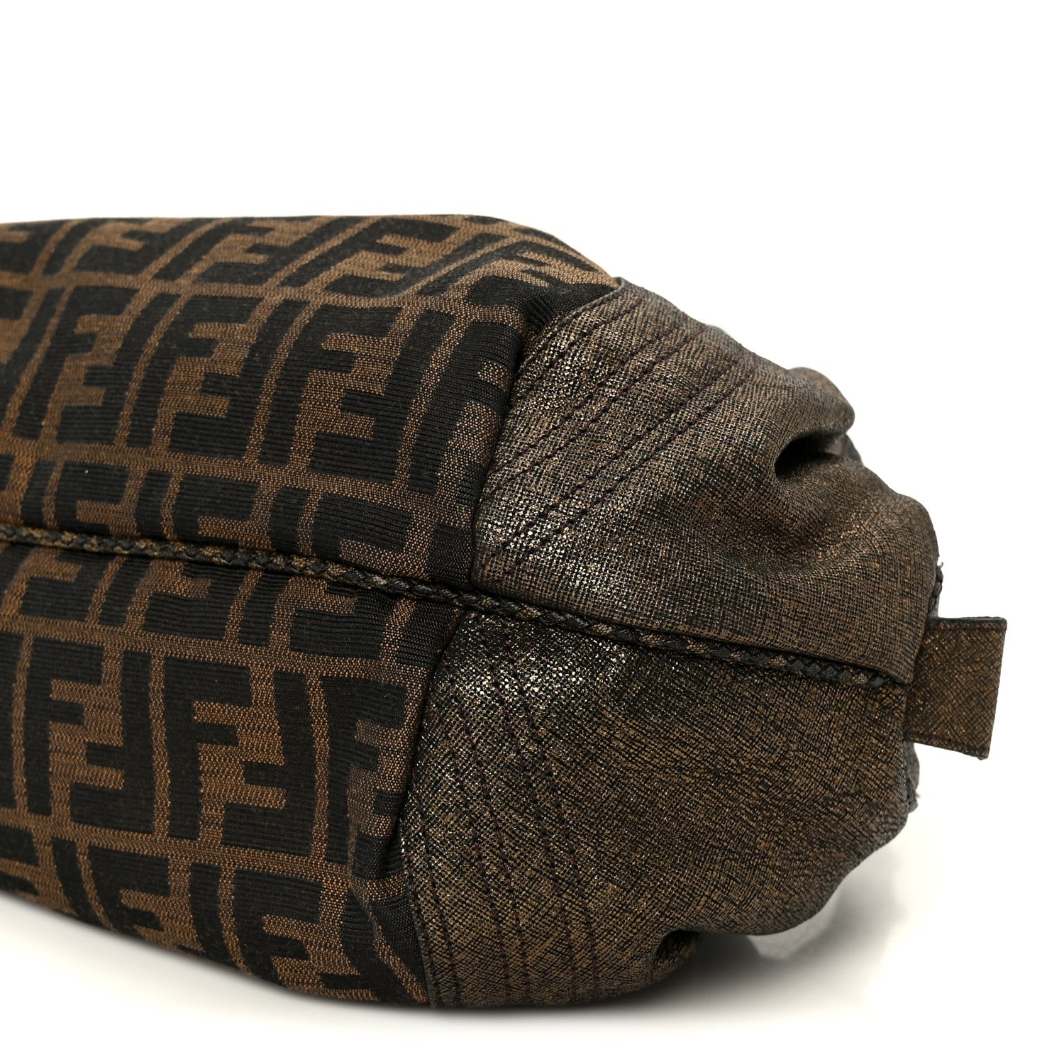 Fendi Zucca Nappa Nuvolata Vitello Tortuga Spy Bowler Tobacco Moro 11 of 12