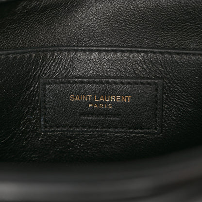 Saint Laurent Lambskin Matelasse Chevron Monogram Small Sulpice Bag Black 6 of 16