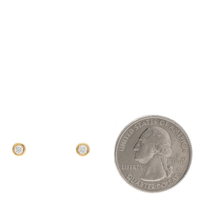 Tiffany 18K Yellow Gold Diamond .16ctw Elsa Peretti Diamonds By The Yard Earrings 2 of 6