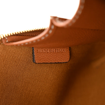 Celine Triomphe Canvas Lambskin Clutch On Chain Tan 6 of 11