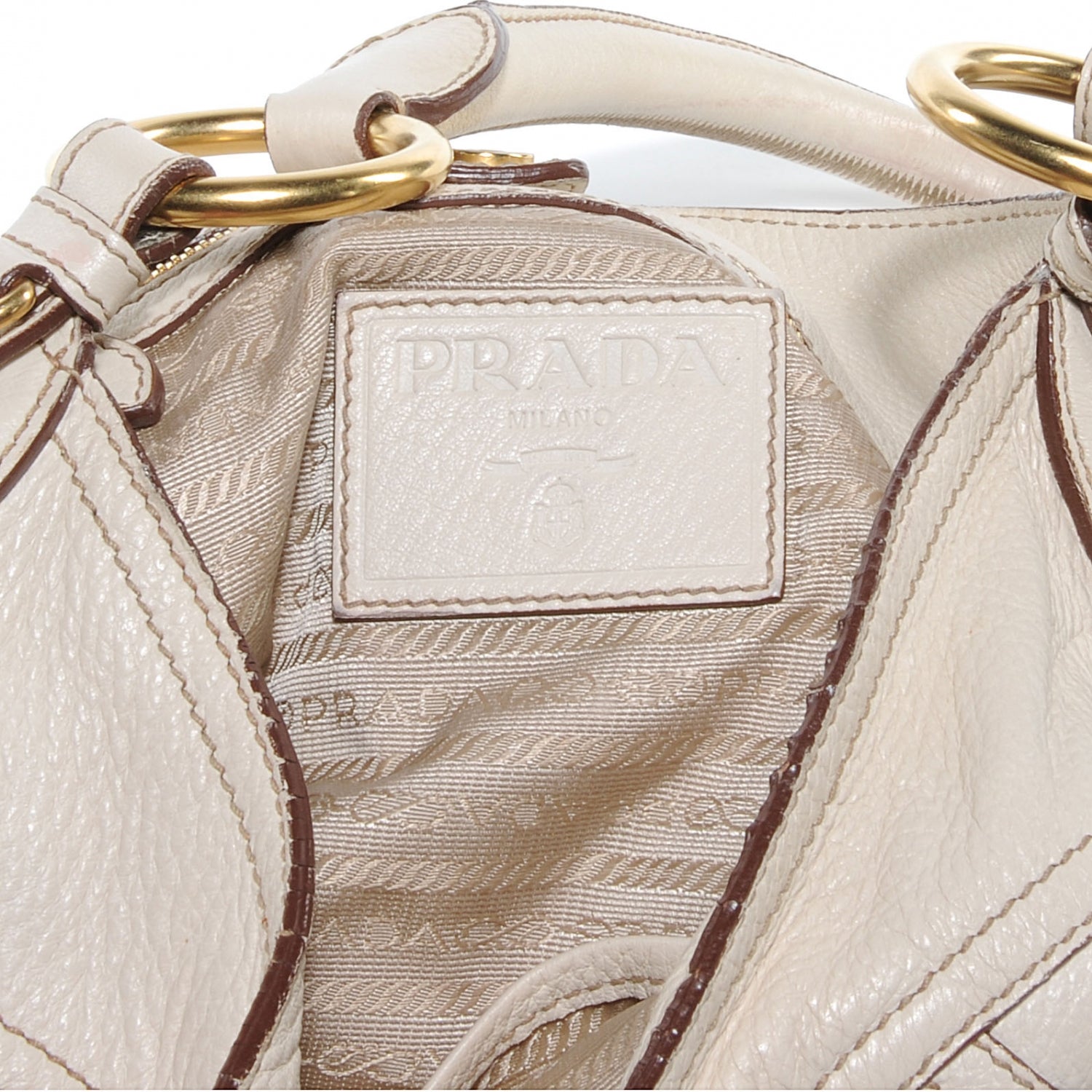 Prada Vitello Daino Hobo Talco 3 of 9